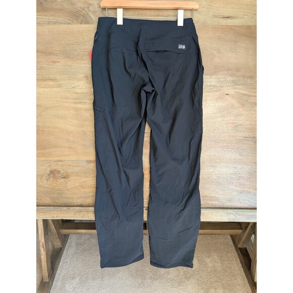 Mountain Hardwear Long Hiking Pants Womens Small Black Zip Pockets Outdoor NWT - Picture 2 of 3